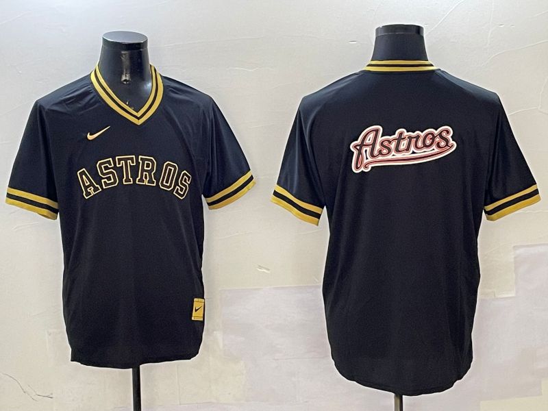 Men Houston Astros Blank Black Gold Game 2025 Nike MLB Jersey style 10->houston astros->MLB Jersey